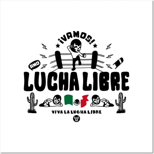 vamos! lucha libre tres#b Posters and Art